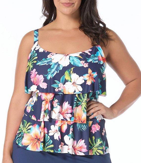 Beach House Plus Size Paloma Beach Solids Emma Swim Skort Product Image