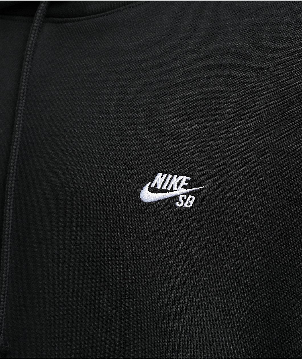 Nike SB Fleece Black Hoodie Product Image