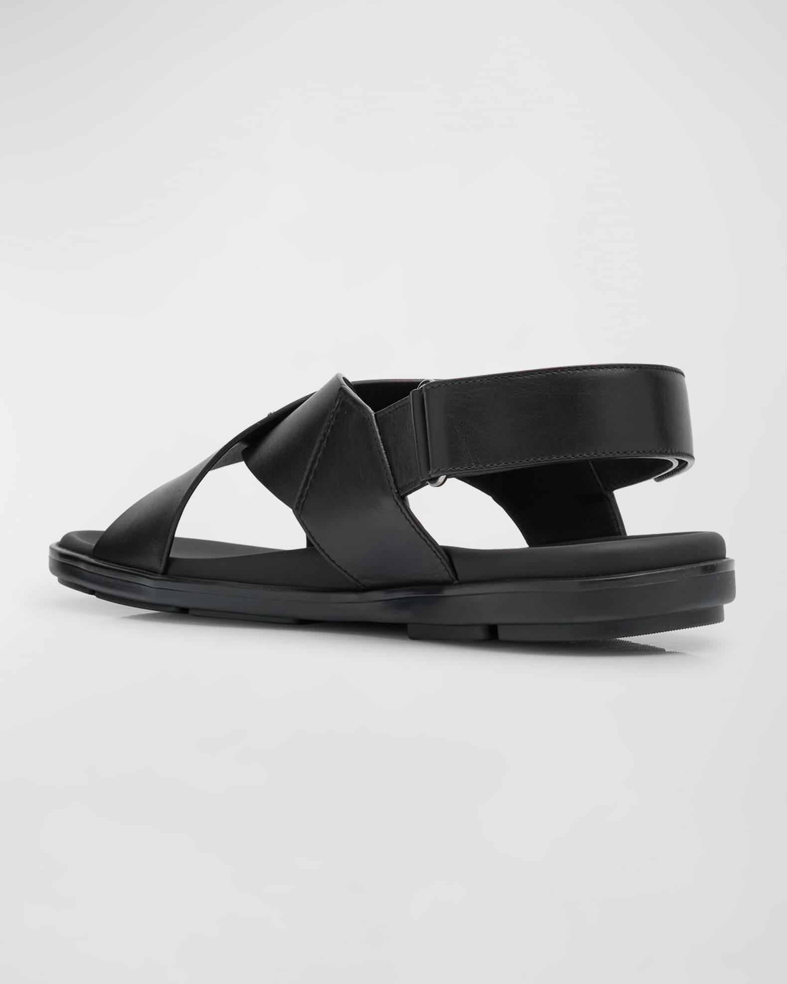 Men's Leather Crisscross Sport Sandals Product Image