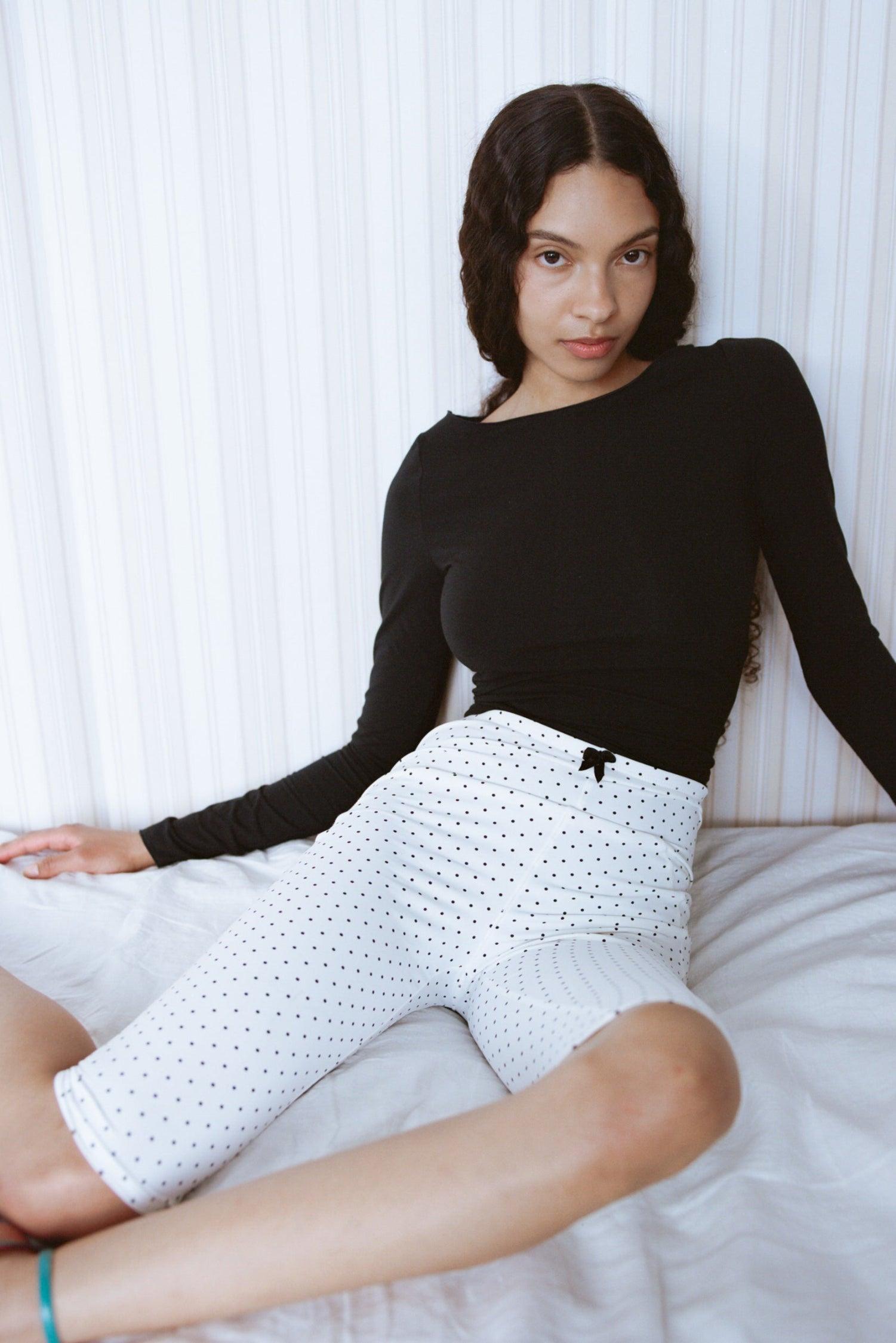 JANE SHORT - BLACK POLKA DOT Product Image