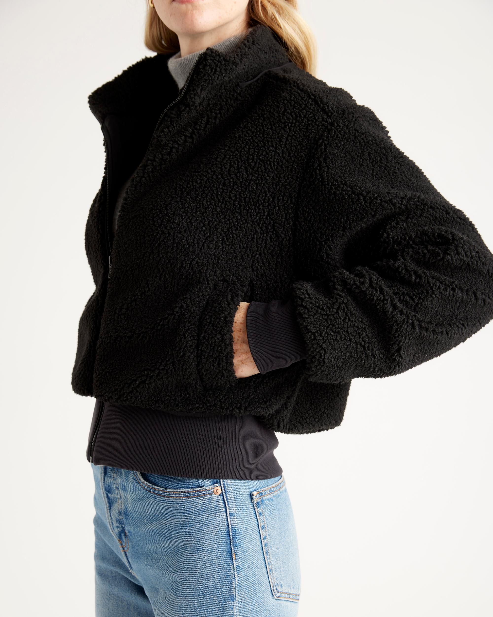 Quince | Women's Hooded Sherpa Jacket Size XS, 100% Polyester Product Image