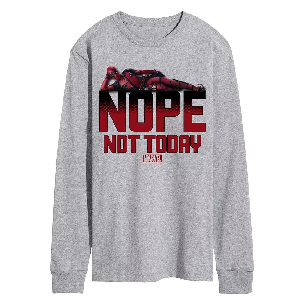 Men's Marvel Deadpool Nope Not Today Long Sleeve Graphic Tee,  Product Image