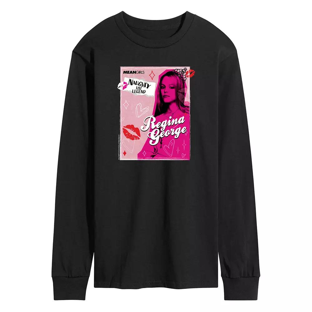 Men's Mean Girls Regina George Naughty List Long Sleeve Graphic Tee,  Product Image