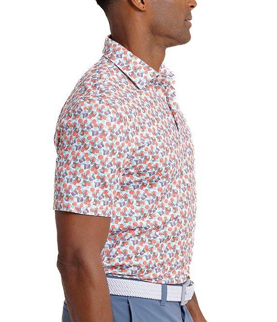 Southern Tide Driver Palmoa Paradise Printed Short Sleeve Polo Shirt Product Image