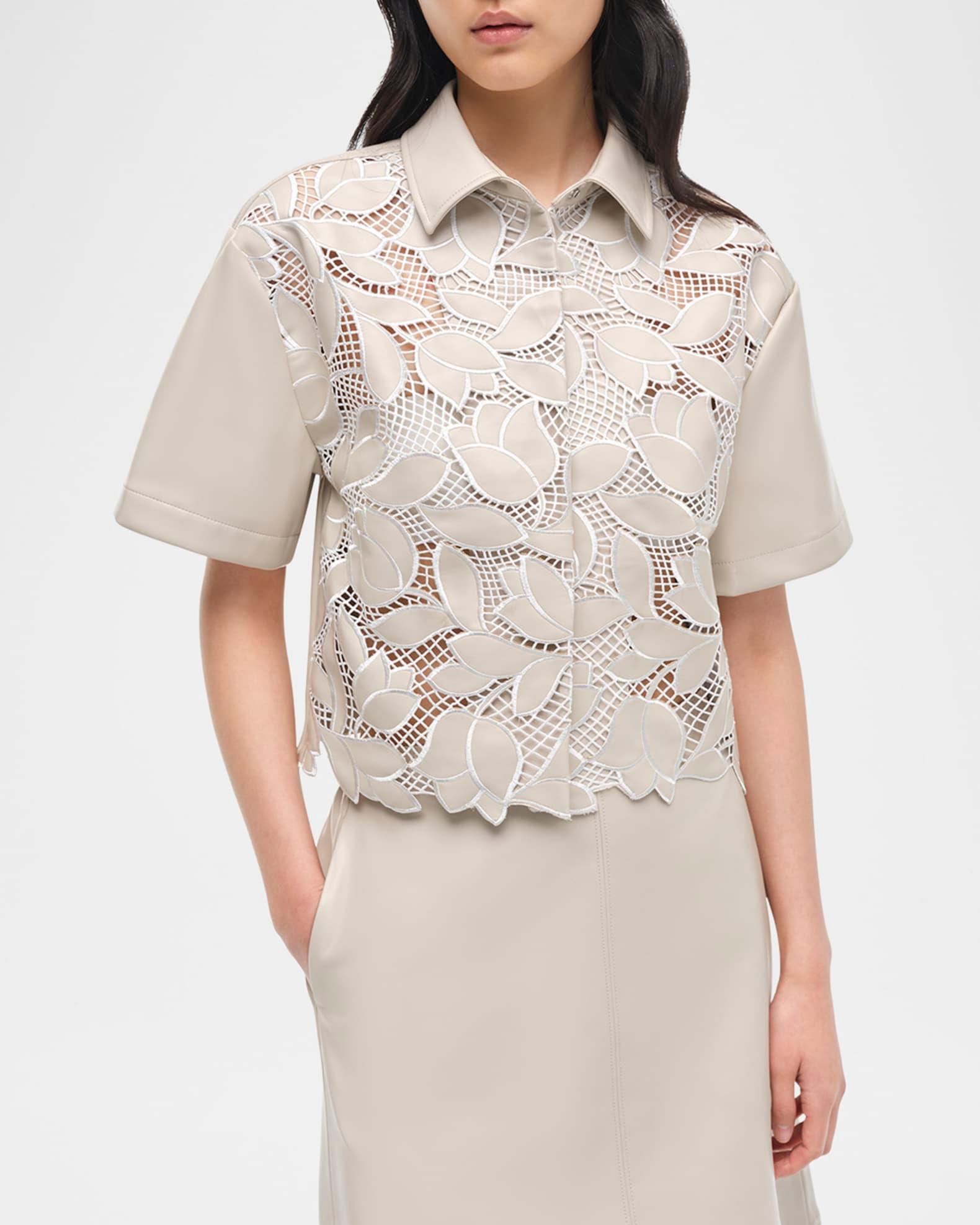 Aubria Layered Faux Leather Skirt  Product Image