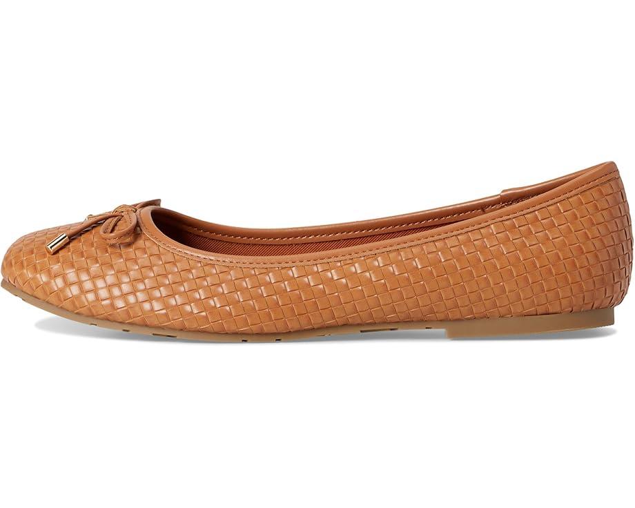 Delicato Bow Soft Metallic-Leather Ballet Flats Product Image