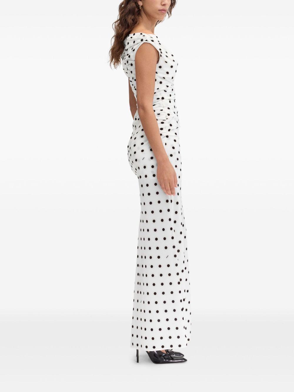 JACQUEMUS Women Rita Pois Long Dress In White Product Image