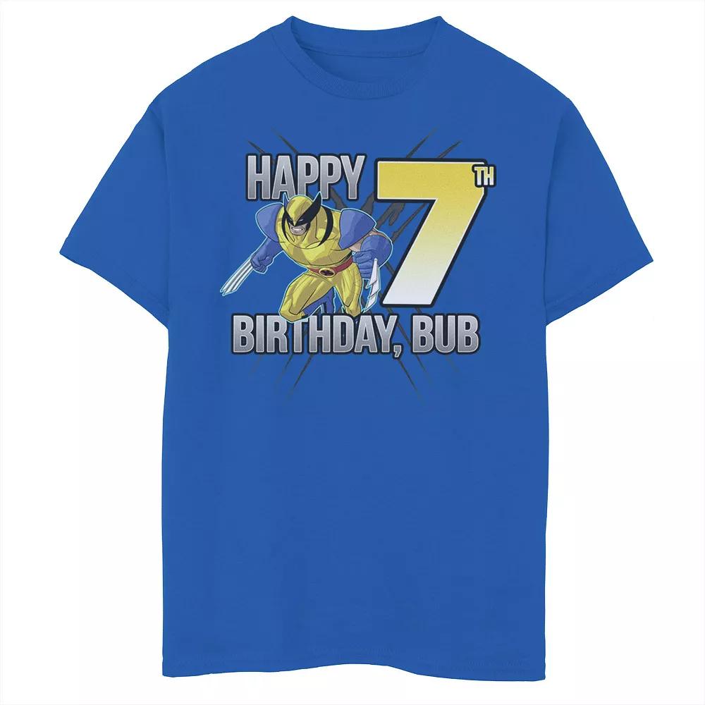 Boys 8-20 Marvel X-Men Wolverine Happy 7th Birthday Bub Graphic Tee, Boy's,  Product Image