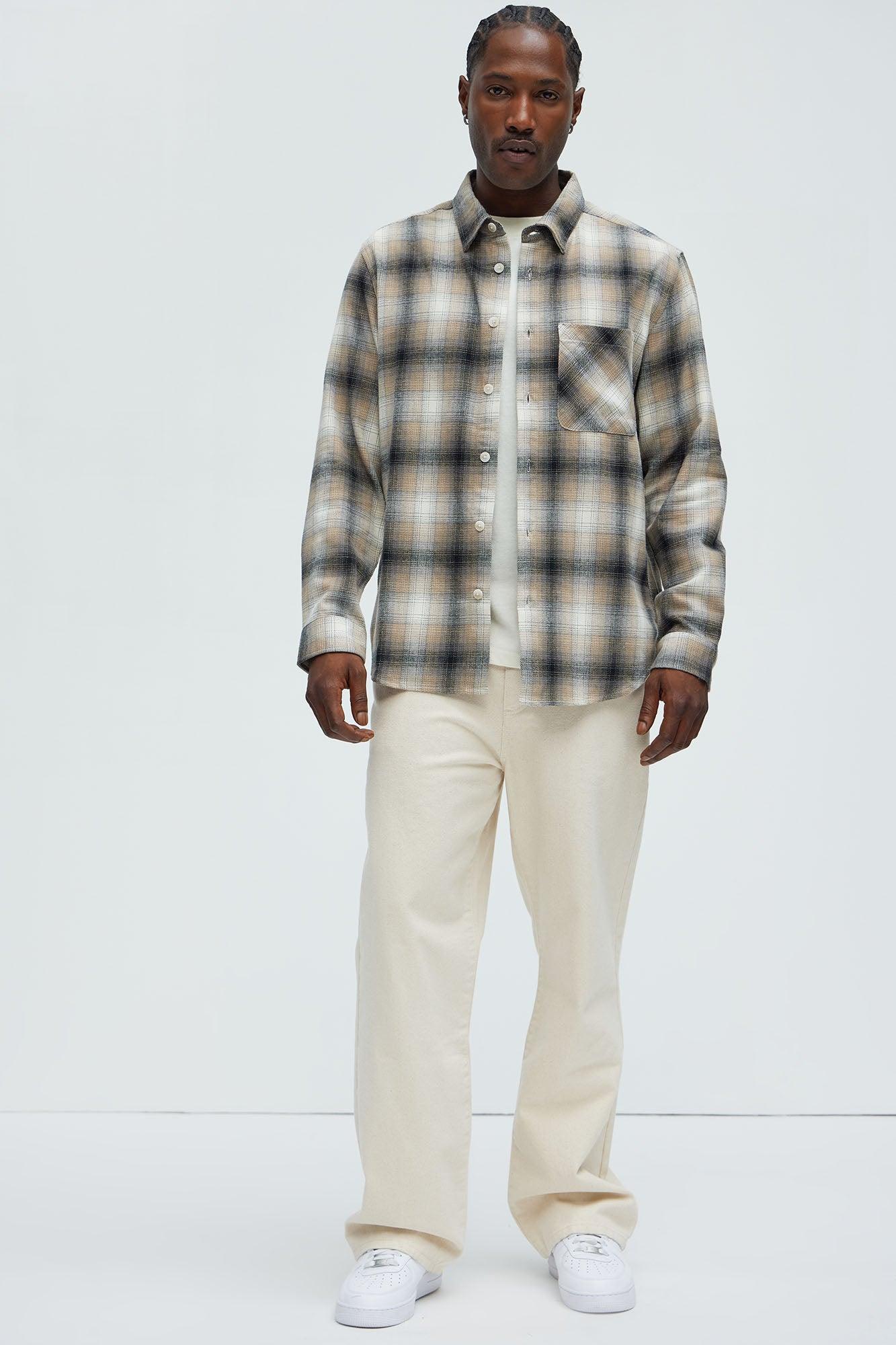 Dighton Plaid Shirt - Taupe/combo Male Product Image