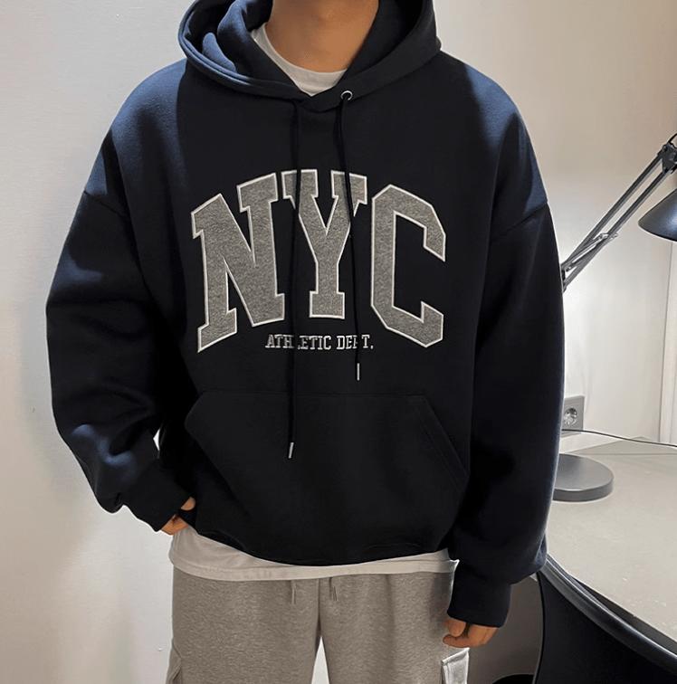 RT No. 10955 EMBROIDERED NYC PULLOVER HOODIE Product Image