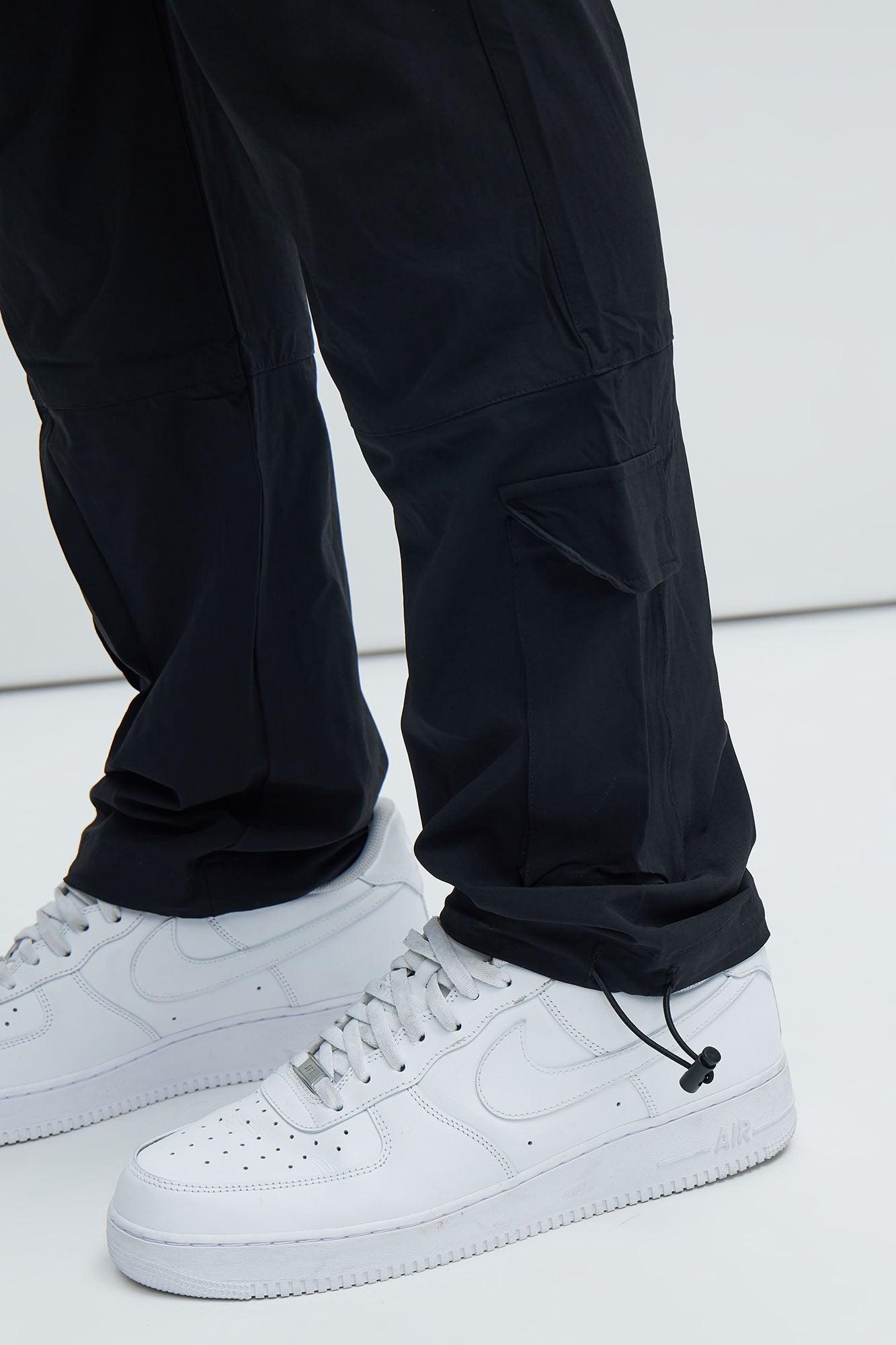 Versatile Slim Cargo Pants - Black Product Image