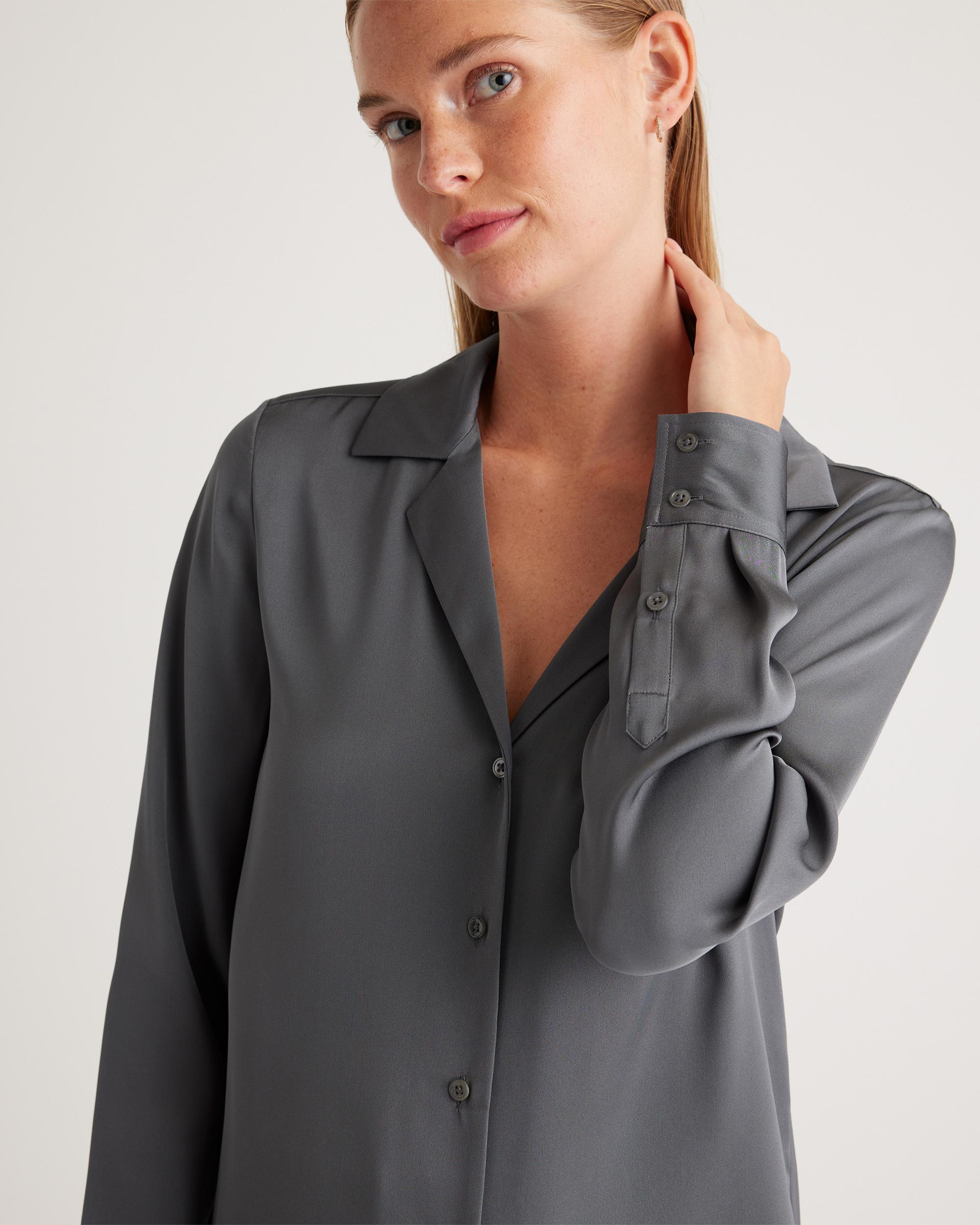 Quince | Women's Washable Stretch Silk Notch Collar Blouse Size XS Product Image