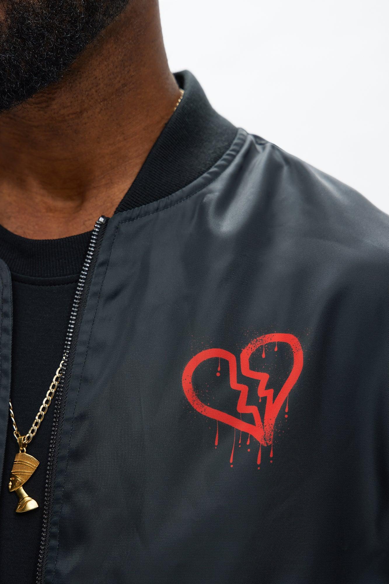 Cropped Urban Bomber Jacket - Black Male Product Image