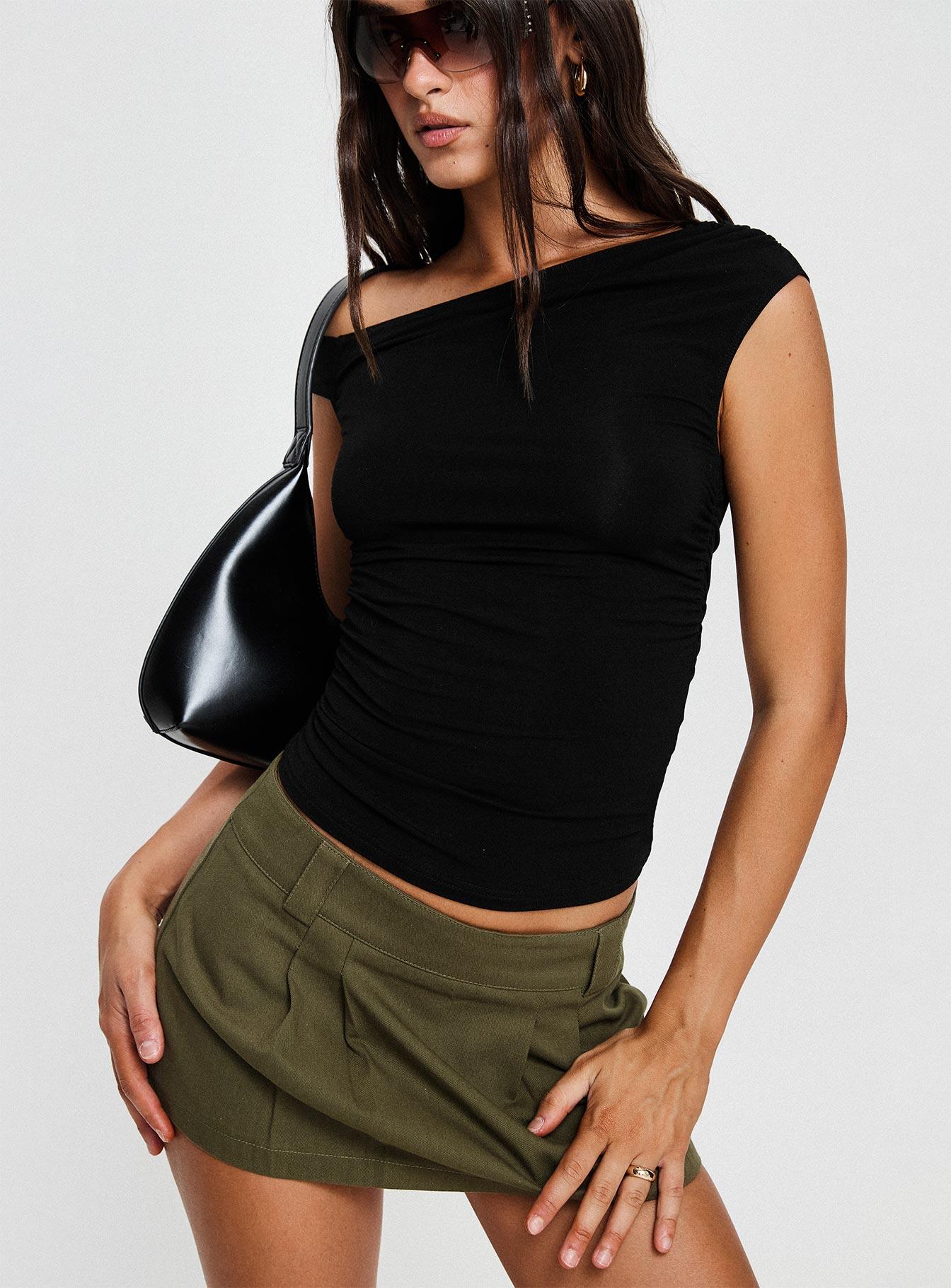 Leon Cargo Mini Skirt Olive Product Image