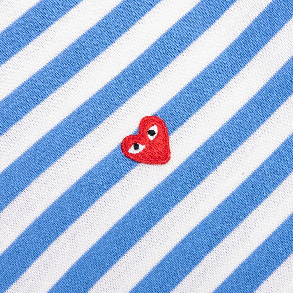 Women's Bi-Color Stripe T-Shirt - Blue/Yellow Female Product Image