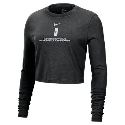 Team 13 Nike Womens WNBA Cropped Long-Sleeve T-Shirt | HQ0189-010 Product Image