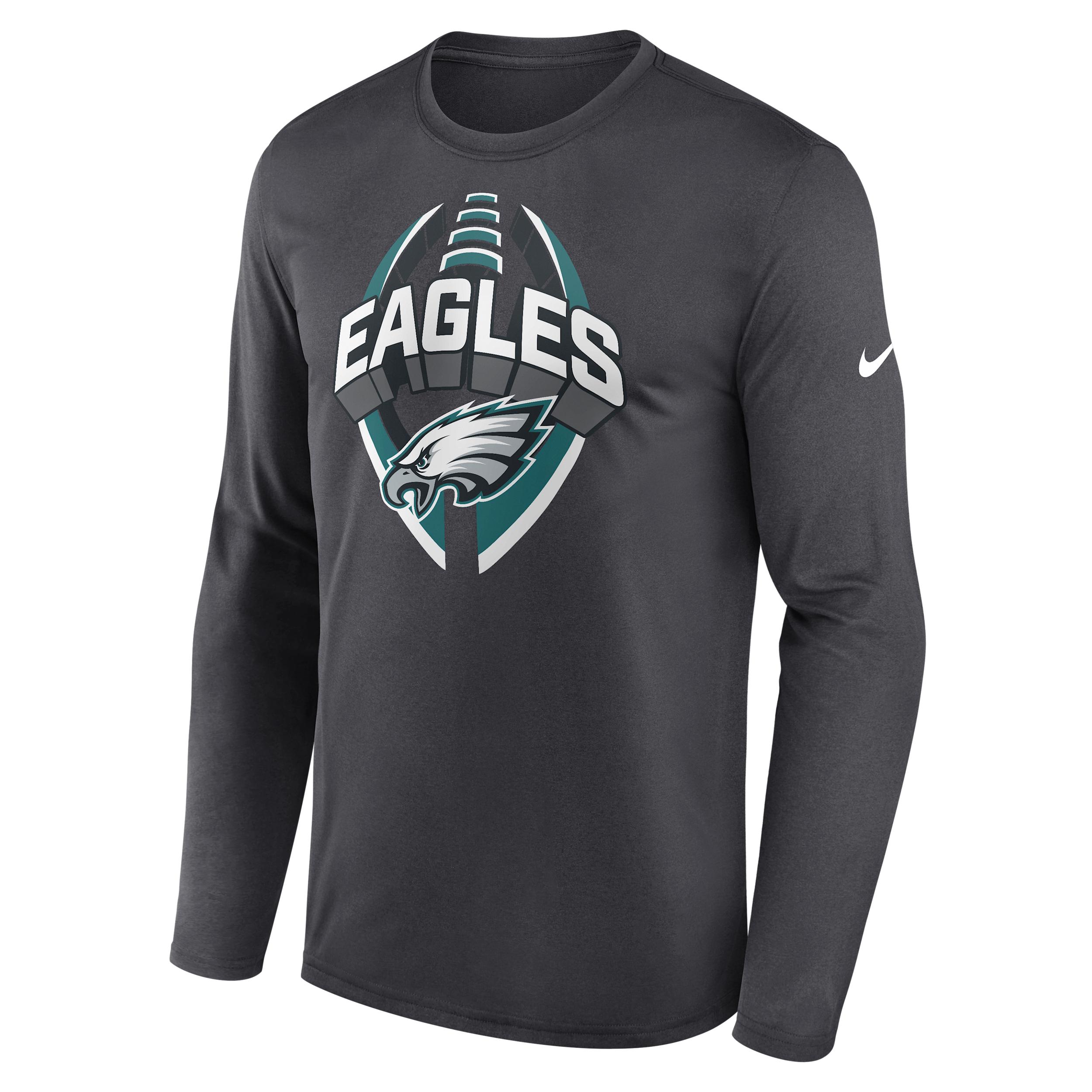 Philadelphia Eagles Legend Icon Nike Mens Dri-FIT NFL Long-Sleeve T-Shirt | NKHT06F86-NCF Product Image
