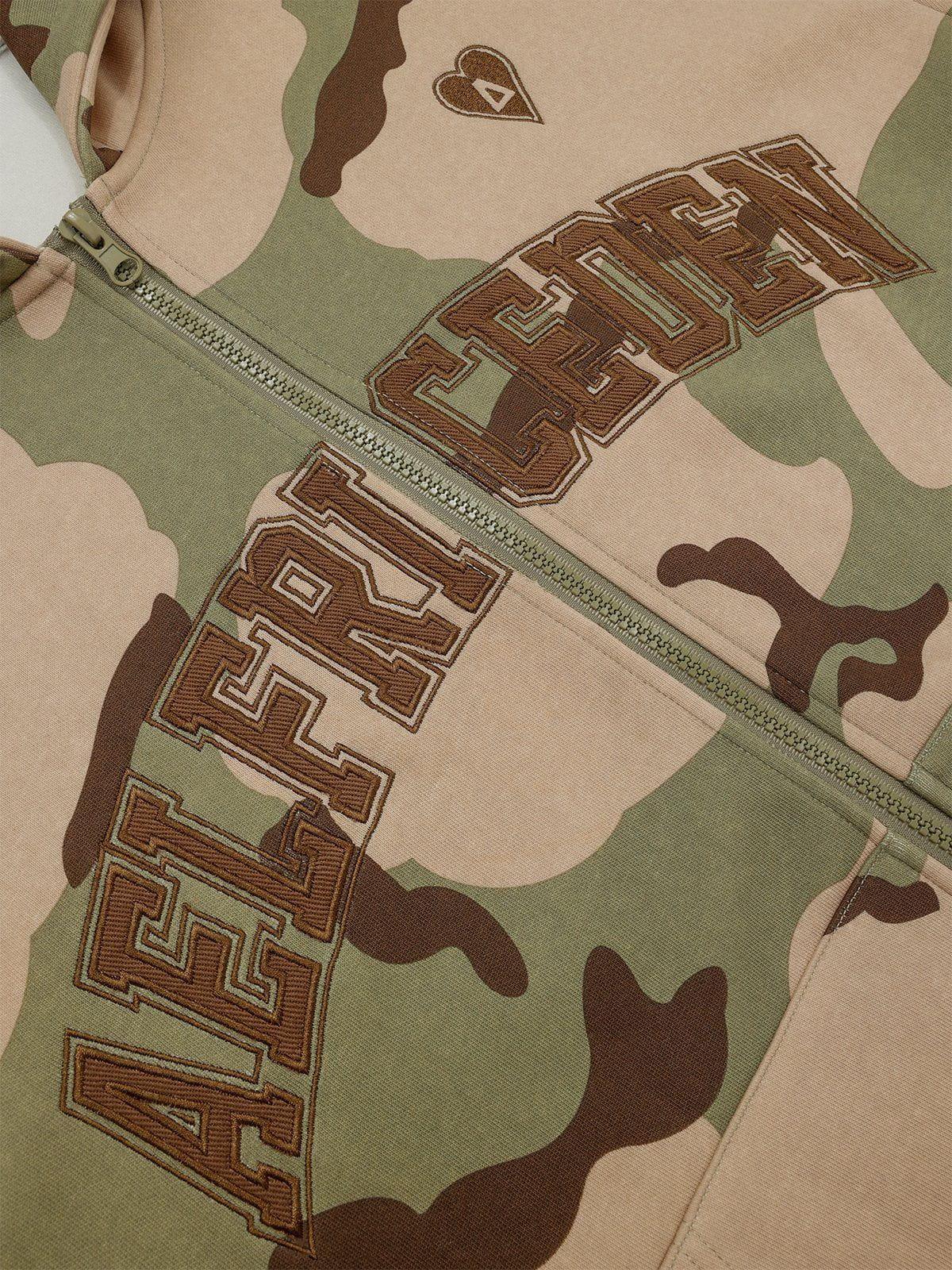 Aelfric Eden Camo Zip Up Hoodie Product Image