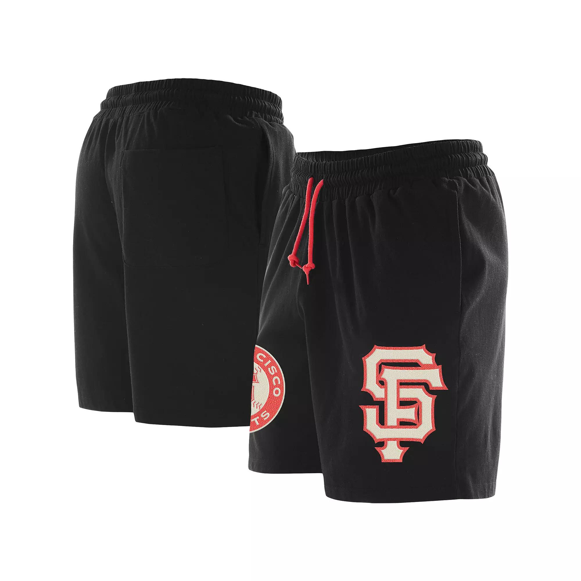 Men's New Era Black San Francisco Giants Color Pack Knit Shorts, Size: Large Product Image