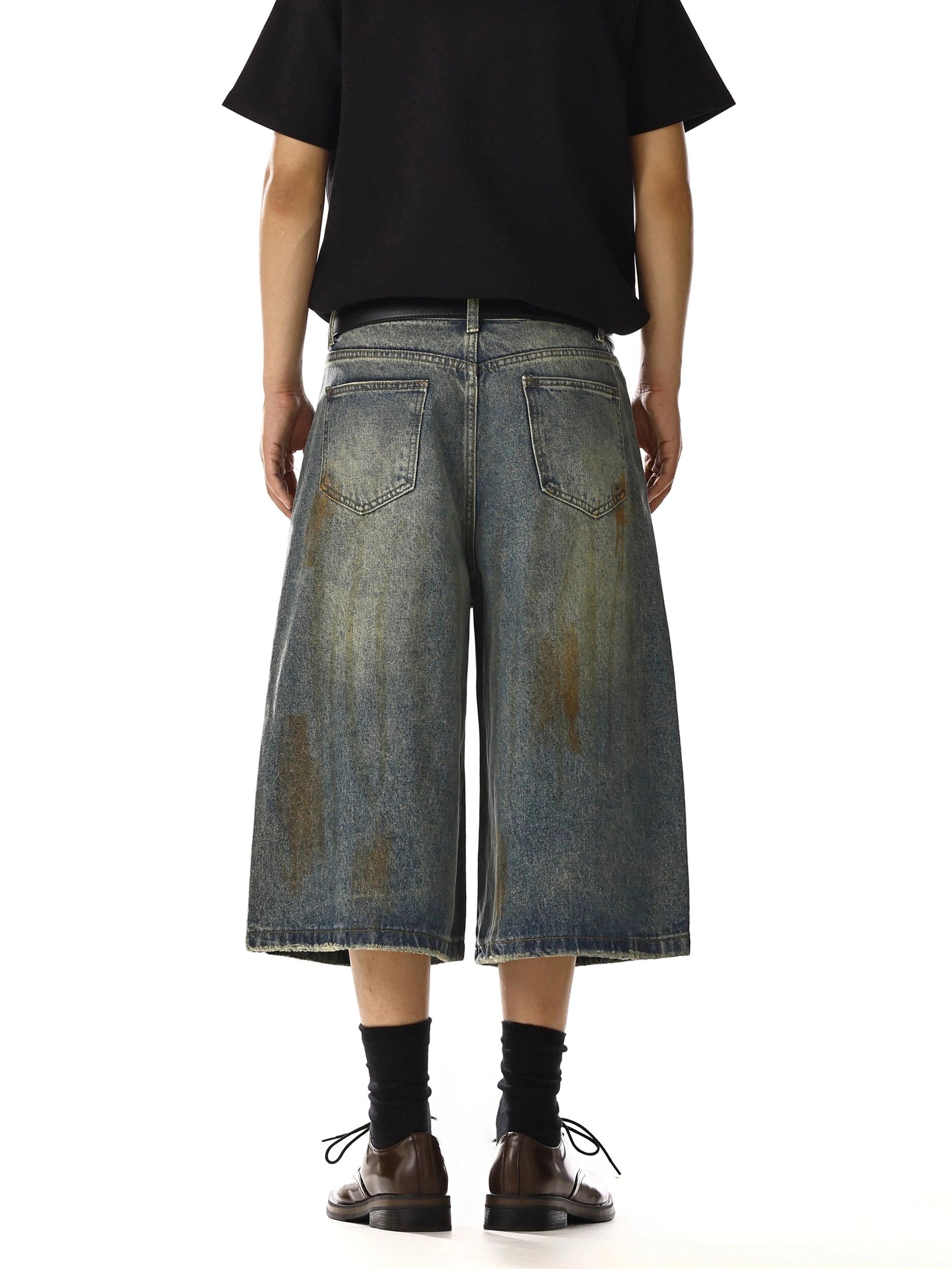 RT No. 18119 MUD BLUE DENIM SHORTS Product Image