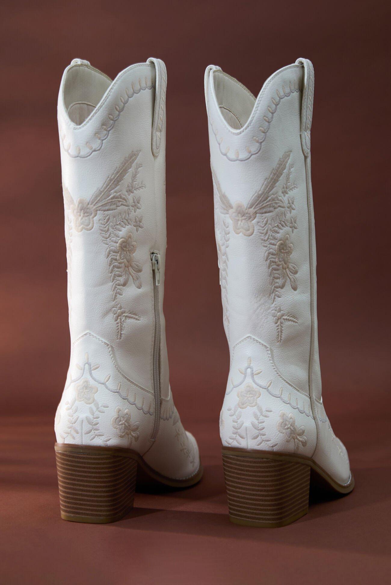 Ella Embroidered Western Boots Product Image