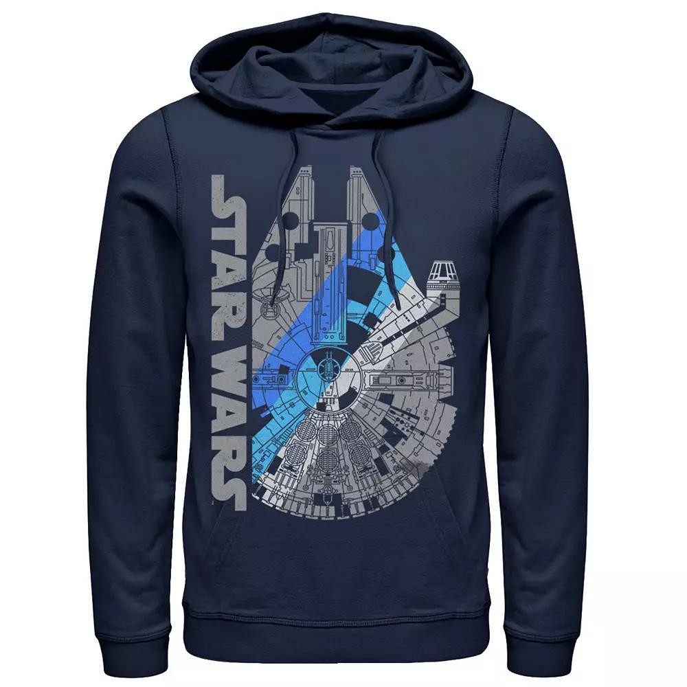 Men's Star Wars A New Hope Millennium Falcon Stripes Graphic Hoodie,  Product Image