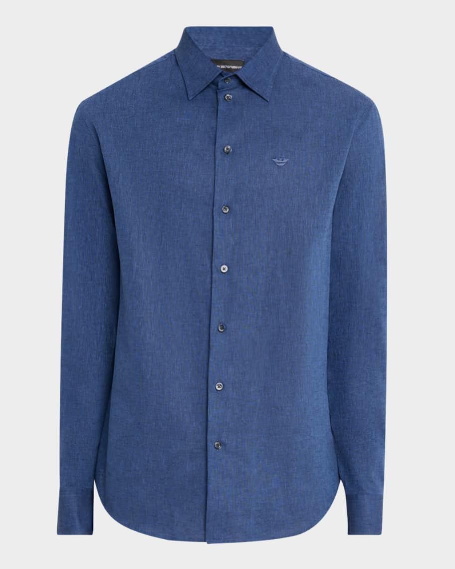 Men's Linen and Cotton Sport Shirt Product Image