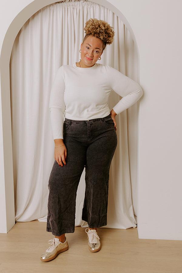 The Dex High Waist Straight Leg Jean In Black Curves Product Image