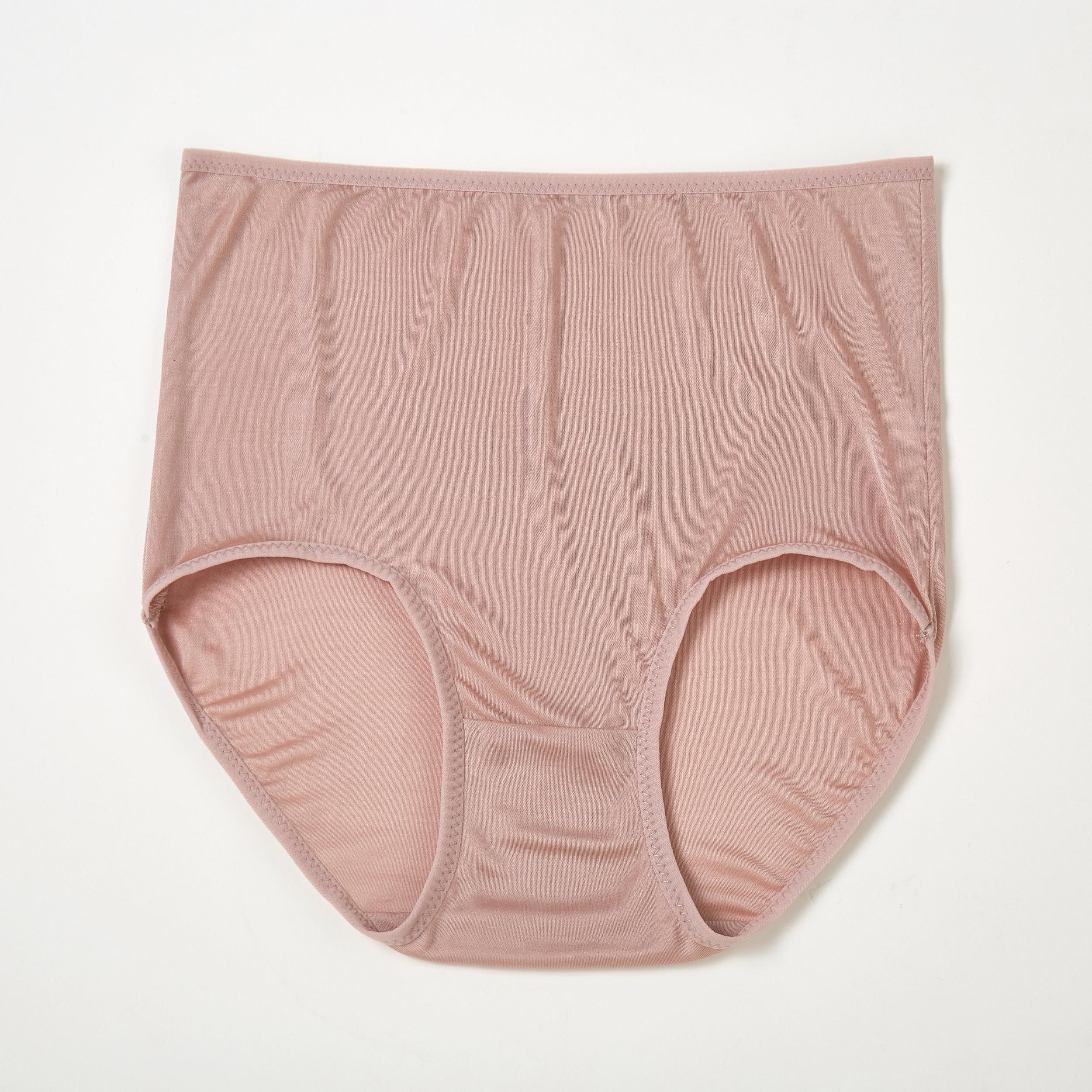 Knitted Silk High Rise French Cut Panties | Sparkling Rose | Shimmer Collection Product Image