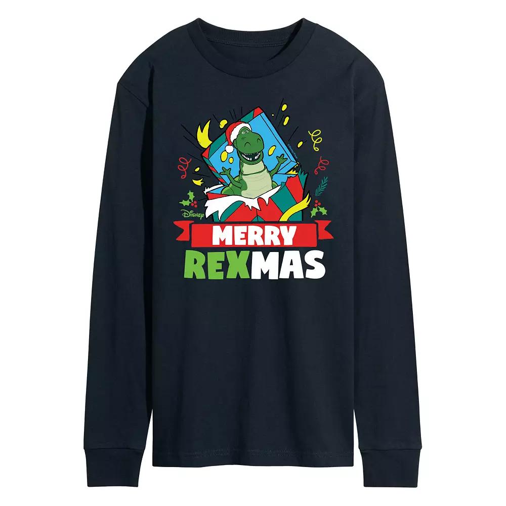 Disney / Pixar's Toy Story 4 Men's Merry Rexmas Long Sleeve Graphic Tee,  Product Image