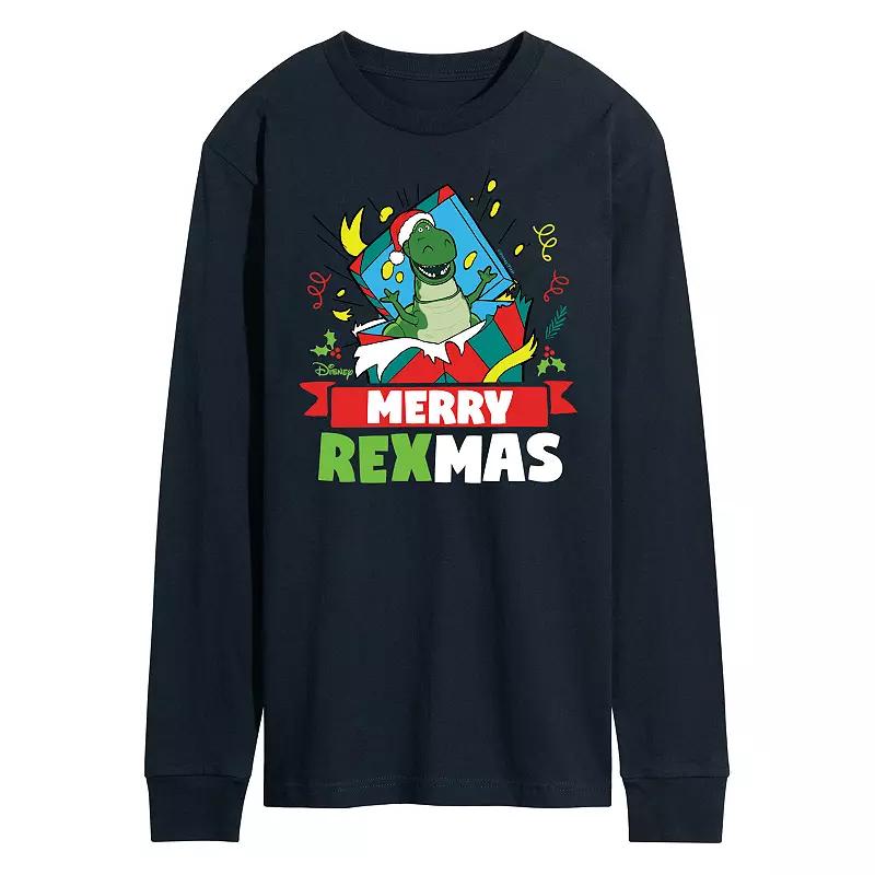 Disney / Pixar's Toy Story 4 Men's Merry Rexmas Long Sleeve Graphic Tee,  Product Image
