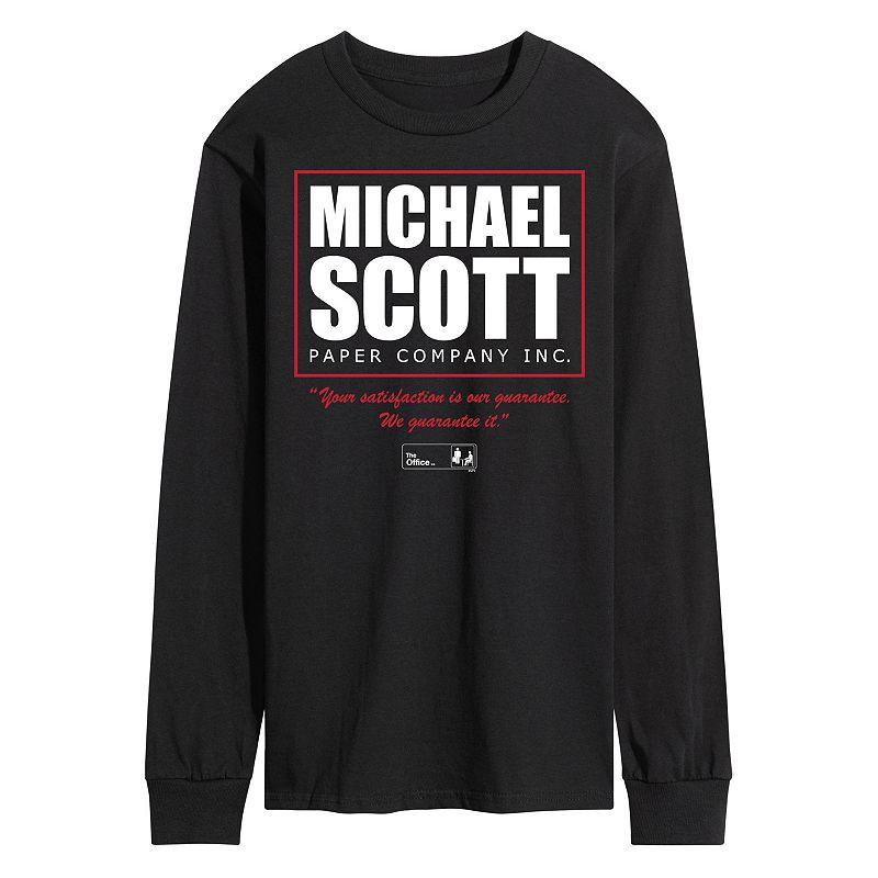 Men's The Office Michael Scott Paper Long Sleeve Tee,  Product Image