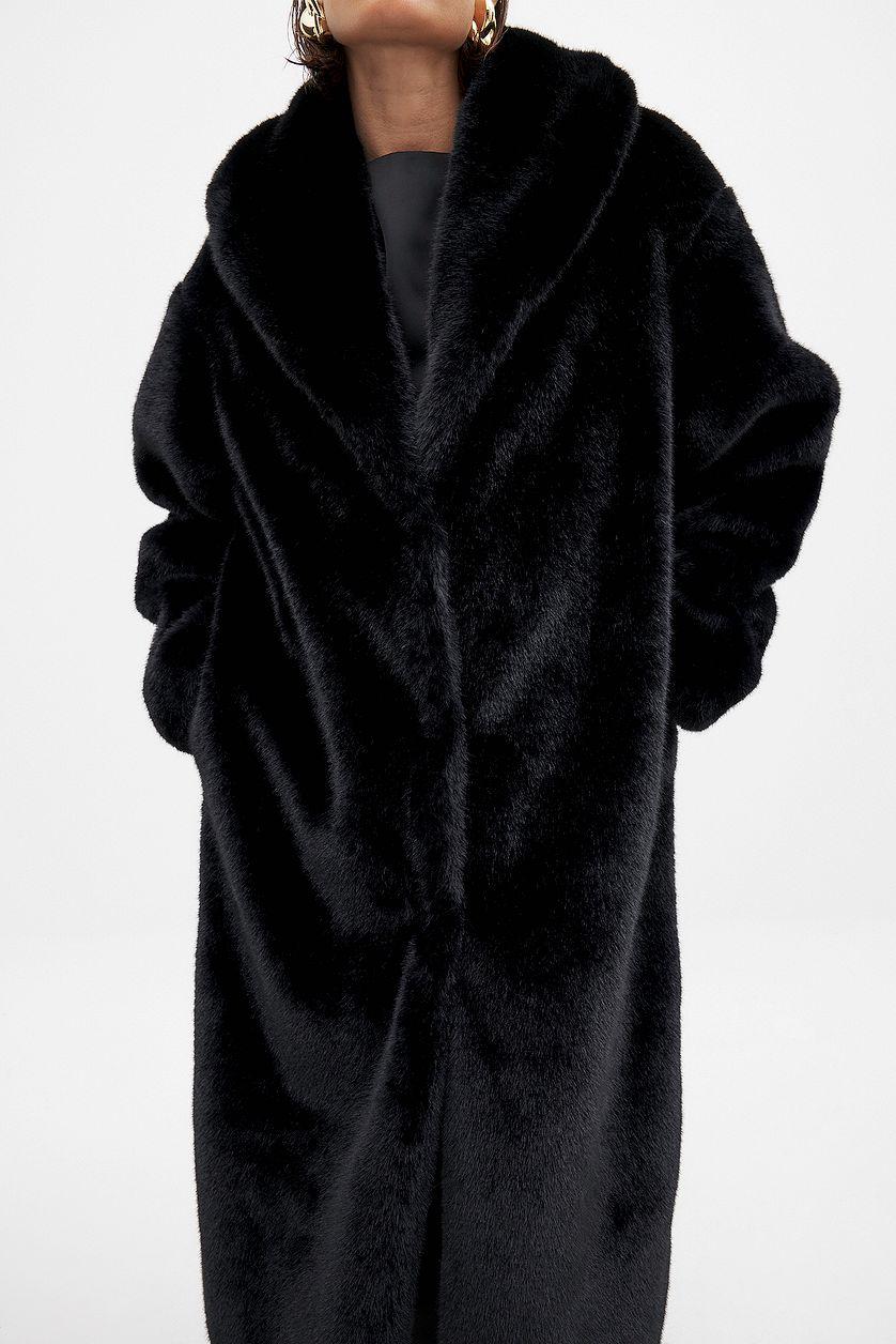 Faux Fur Maxi Coat Product Image