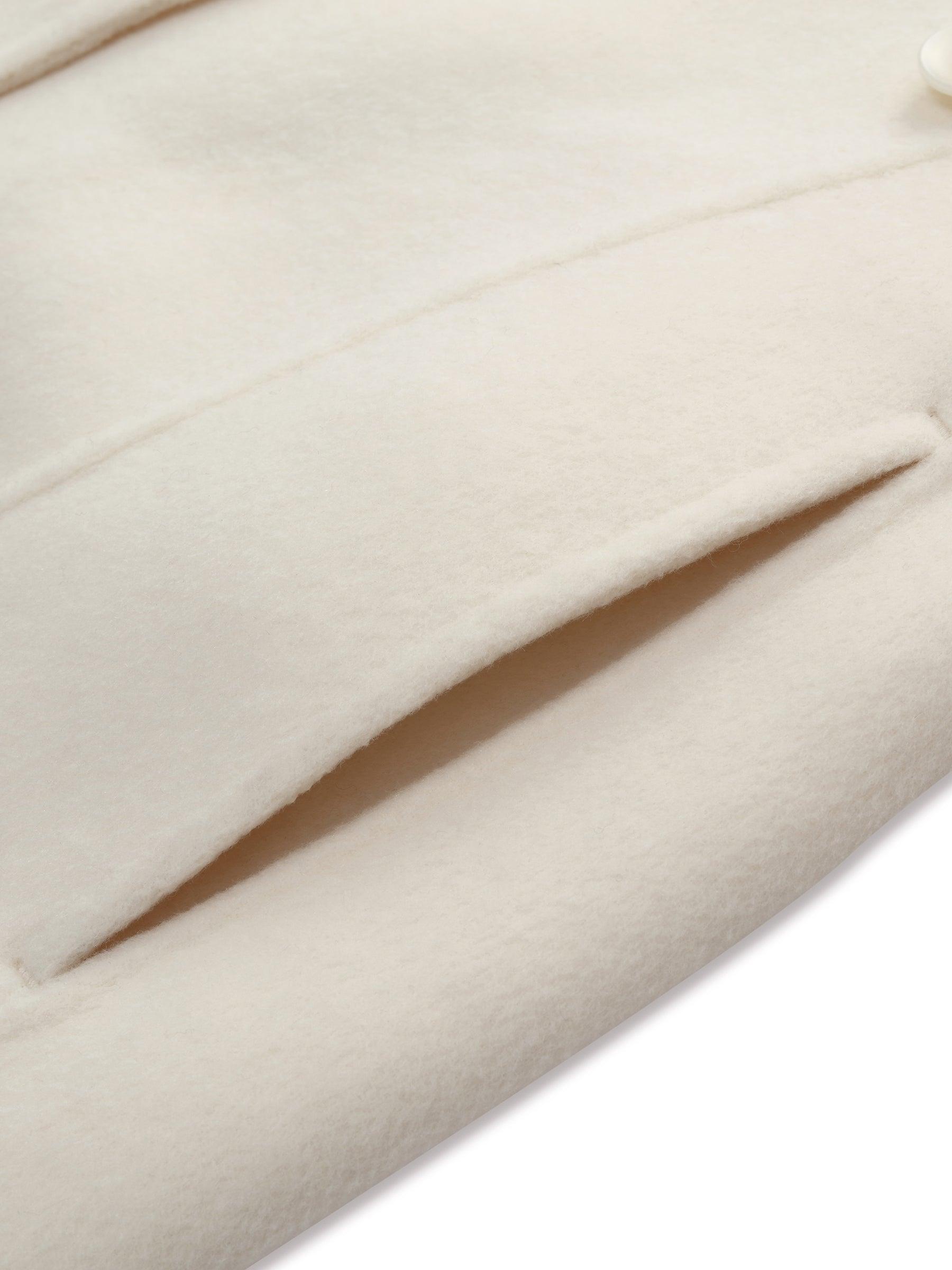 Cashmere Wool Blend Women Overcoat With Detachable Waist Tab Product Image