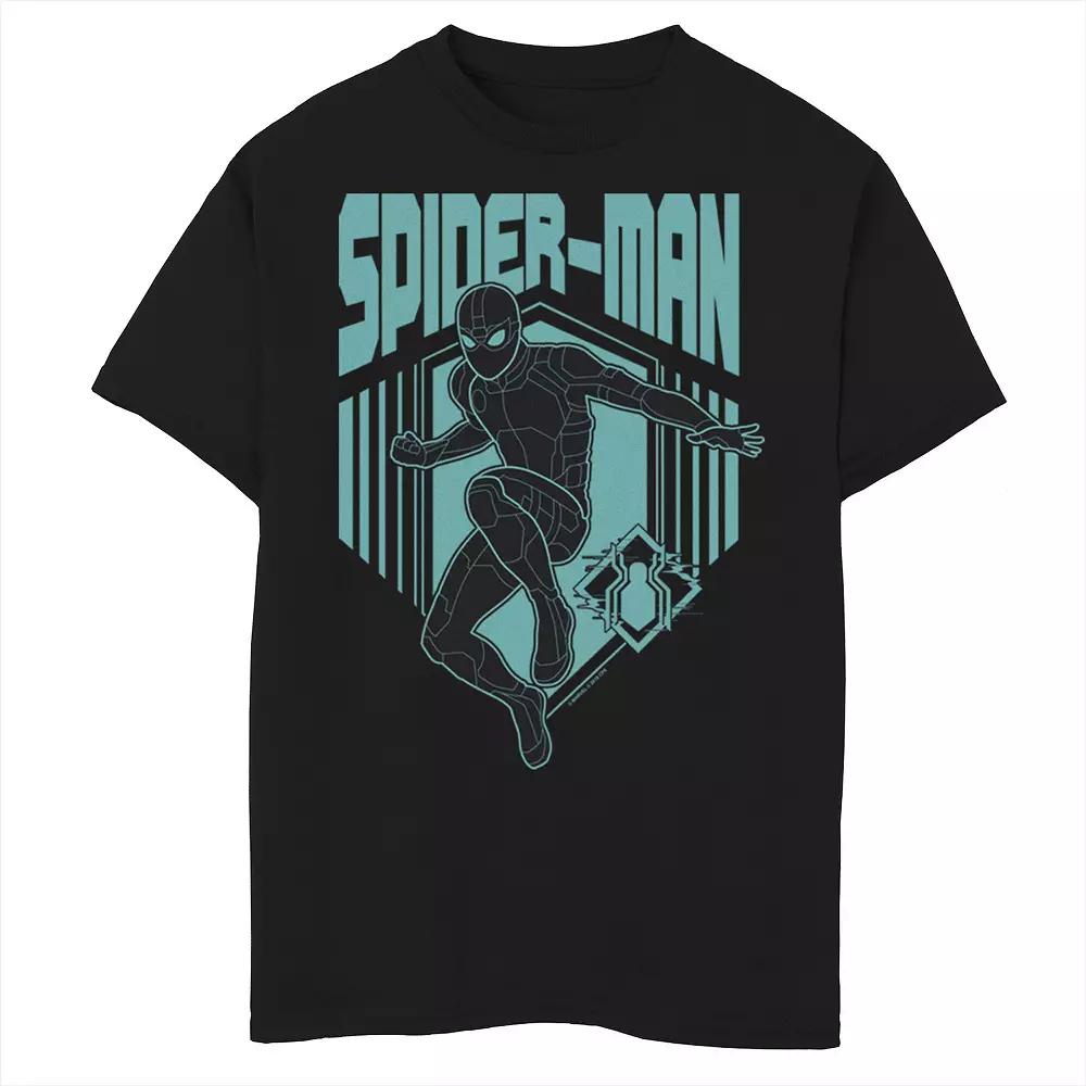 Boys 6-20 Marvel Spider-Man Far From Home Stealth Suit Silhouette Logo Graphic Tee, Boy's,  Product Image