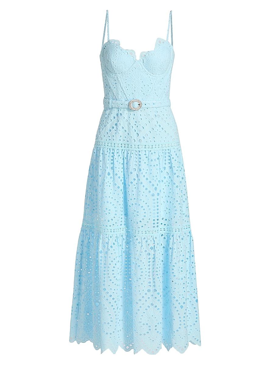 Womens Zuria Cotton Eyelet Maxi Dress Size 0 Product Image