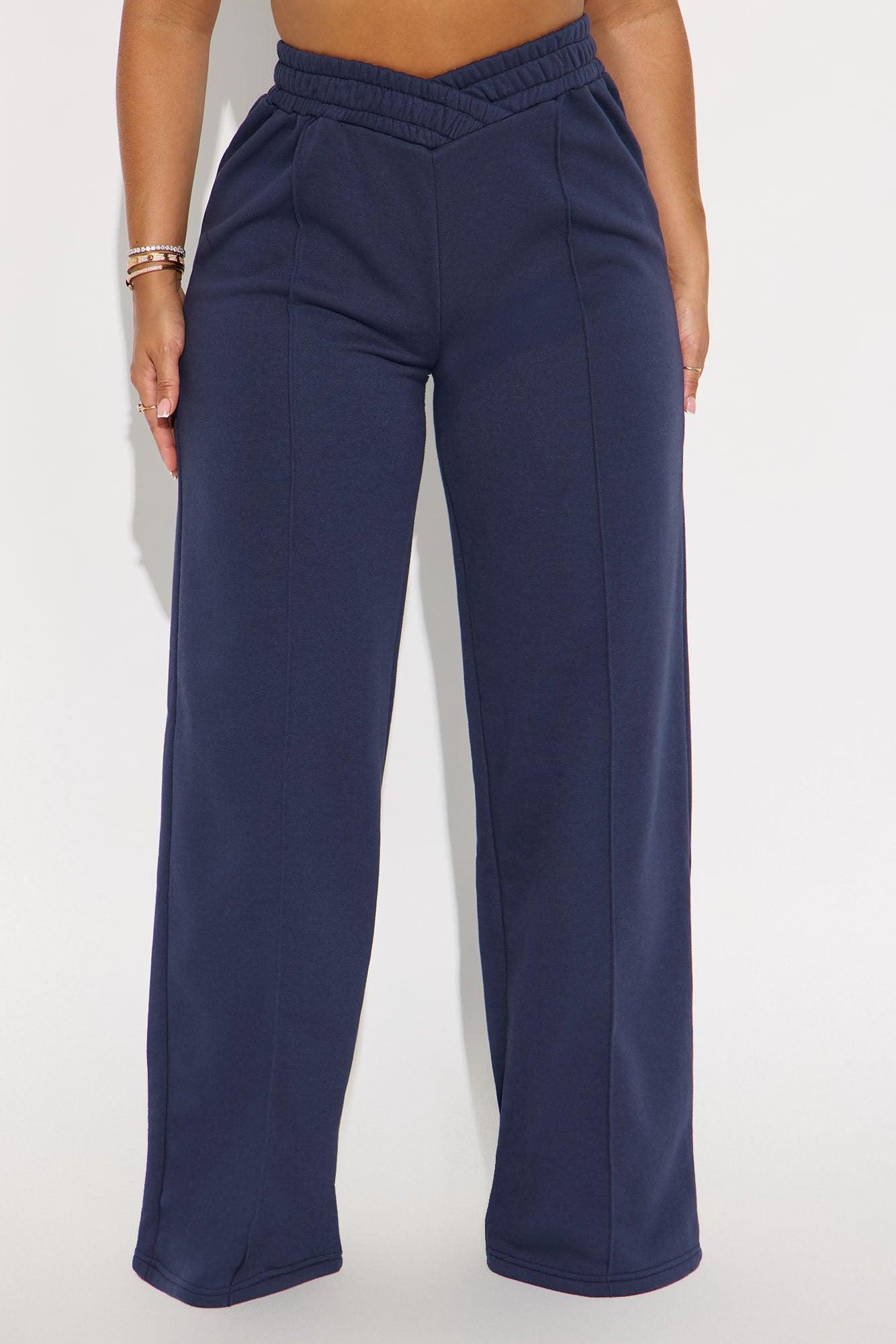 Cassandra Cross Over Lounge Pant - Navy Product Image