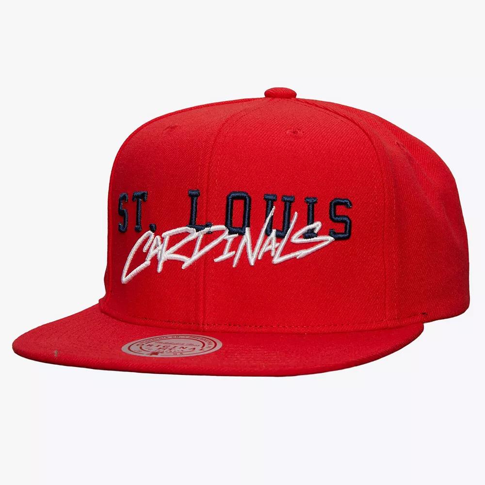 Men's Mitchell & Ness Red St. Louis Cardinals Team Tagged Snapback Hat Product Image