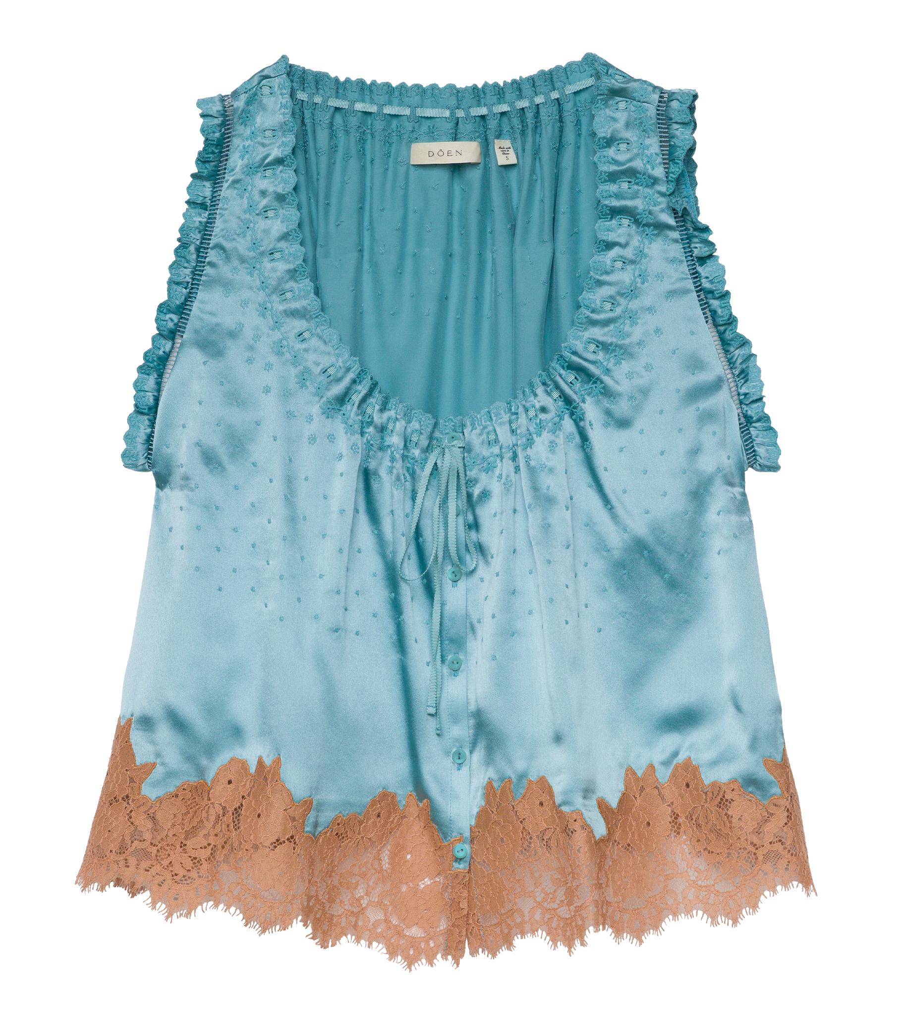 TOULOUSE TOP -- DEEP AQUAMARINE Product Image