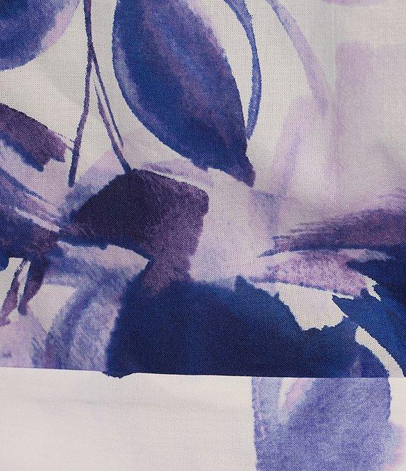 Calvin Klein Short Sleeve Button Front Floral Shirt Midi Dress Product Image