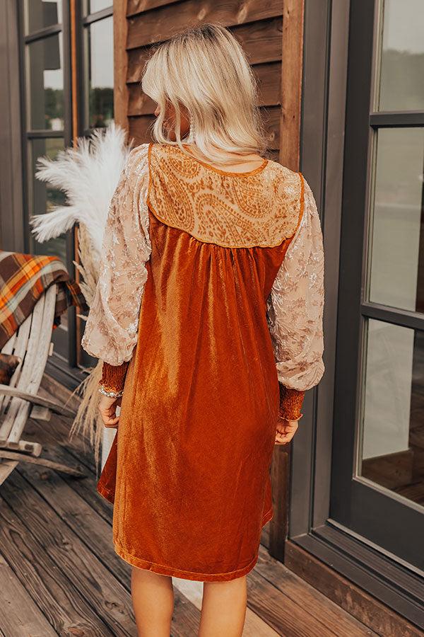 Harvest Festivities Velvet Mini Dress Product Image