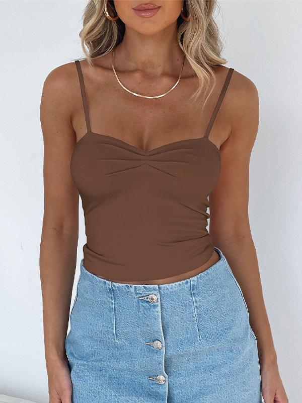 Solid Ruched Cami Top Product Image