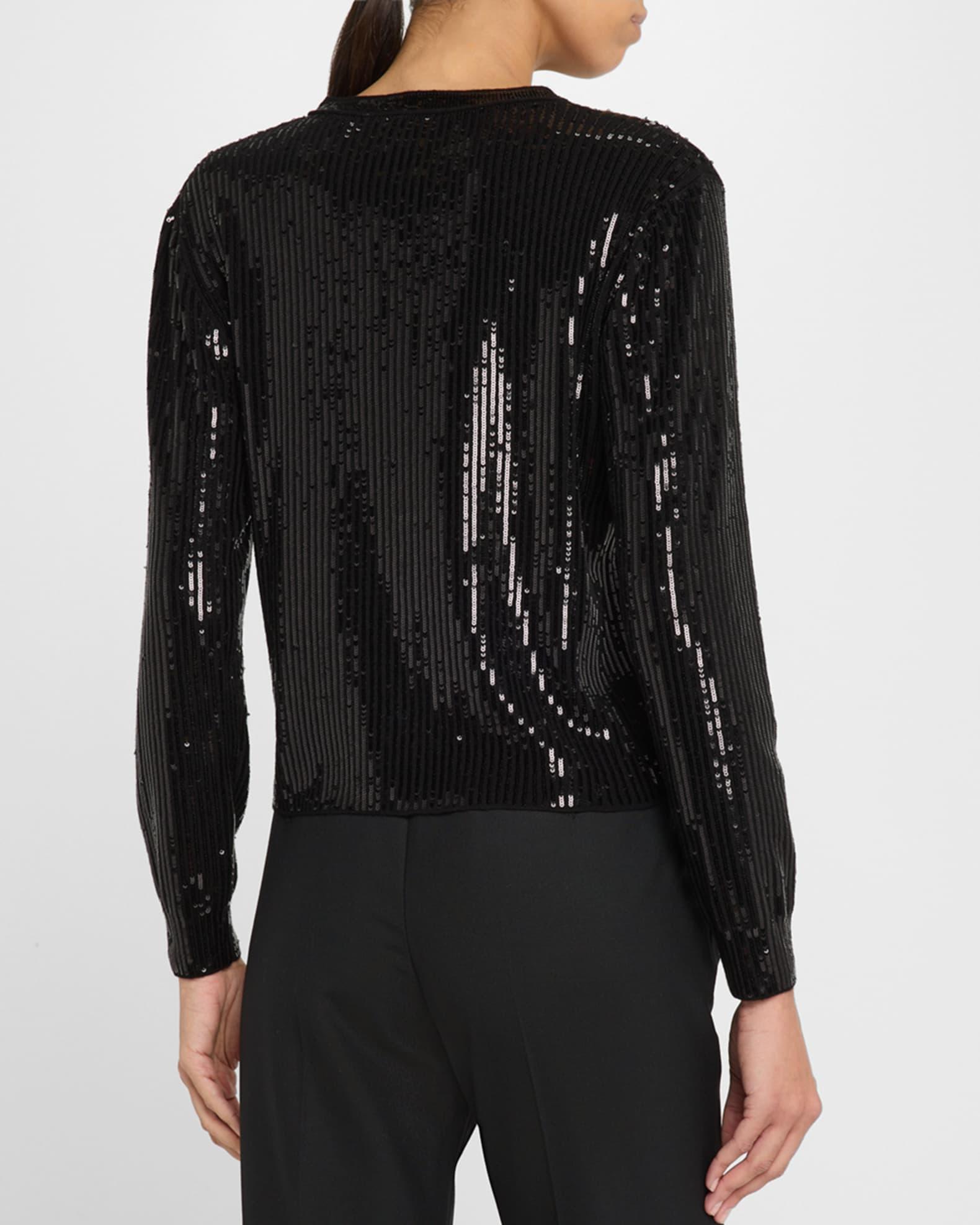 Aspen Button-Down Sequin Wool Cardigan Product Image