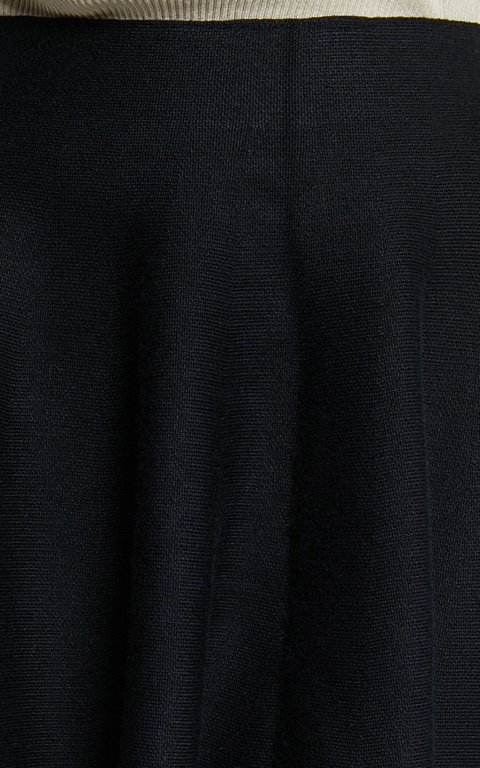 Farrah Mini Skirt - High Waisted A Line Skirt in Black Product Image