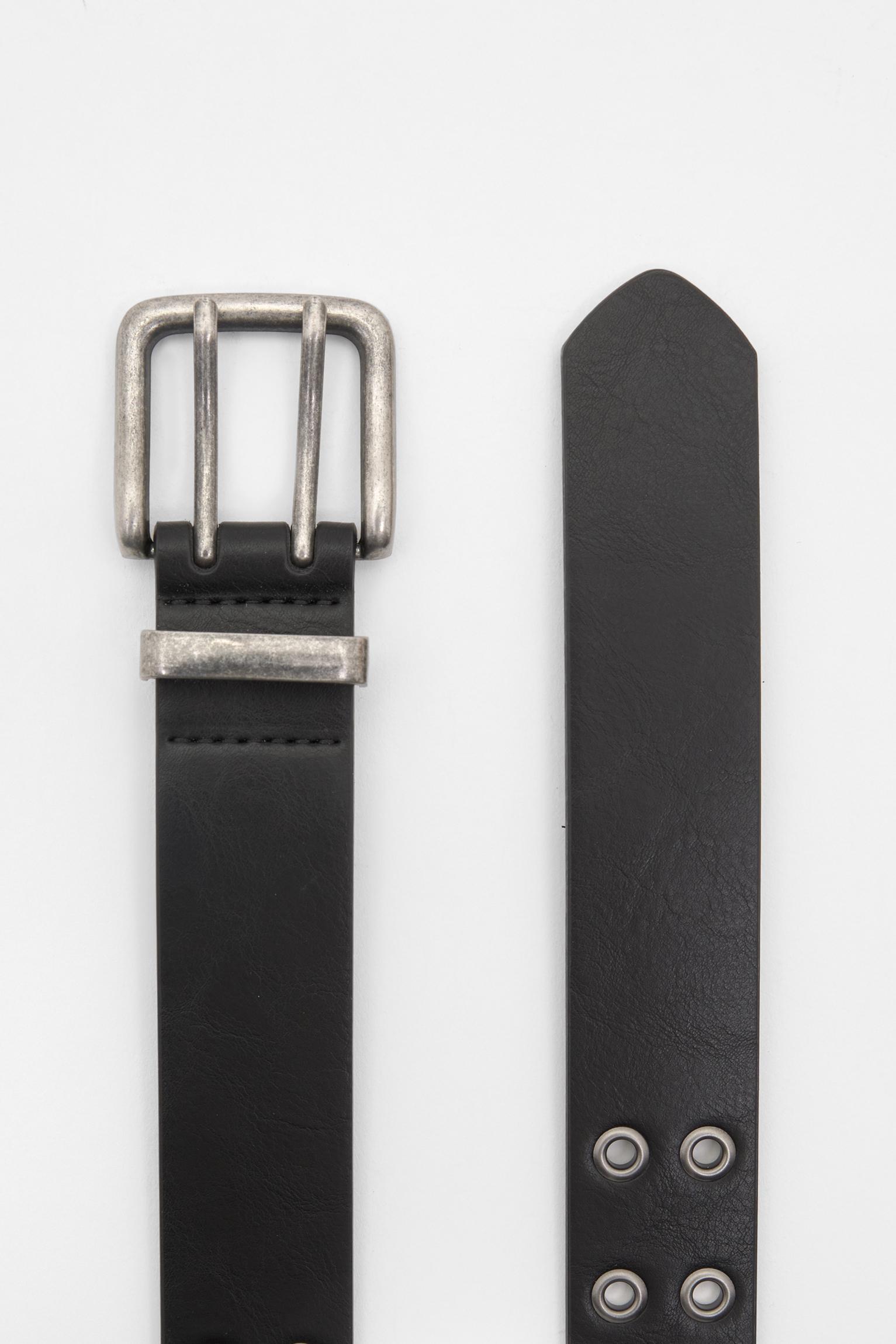 Faux leather belt with eyelets Product Image