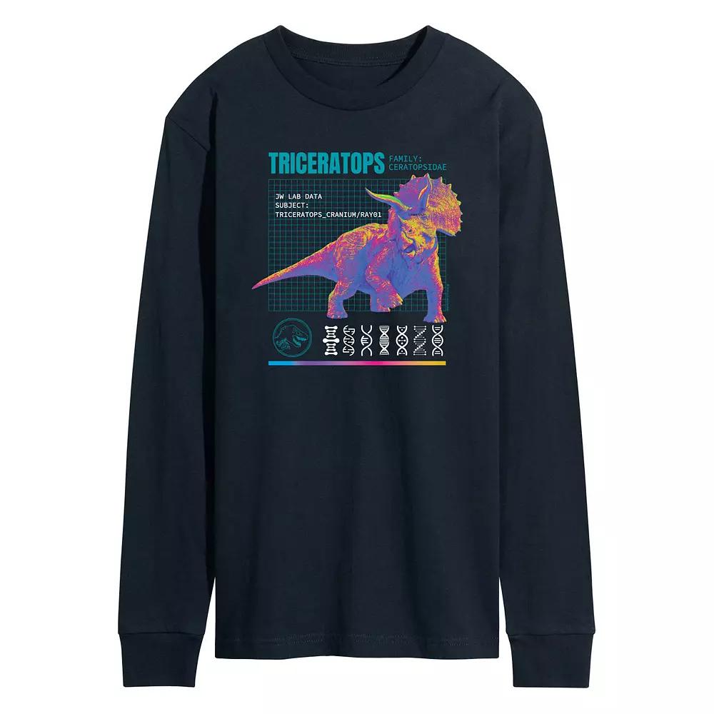 Men's Jurassic World Triceratops Long Sleeve,  Product Image