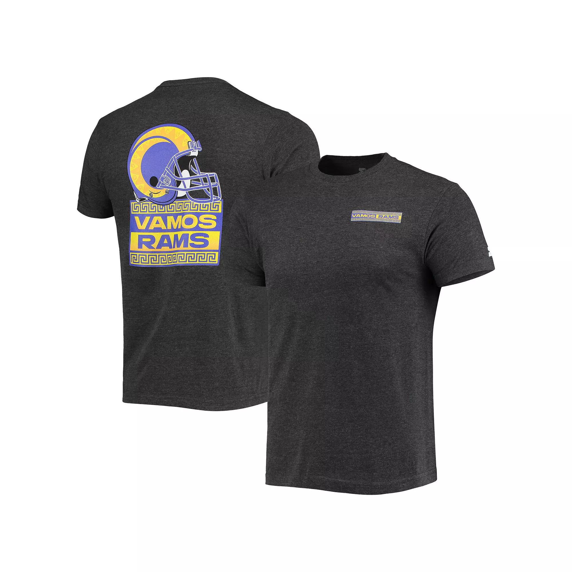 Men's Starter Black Los Angeles Rams Vamos T-Shirt,  Product Image