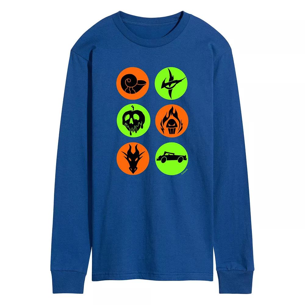 Disney Villains Men's Icons Long Sleeve Graphic Tee,  Product Image