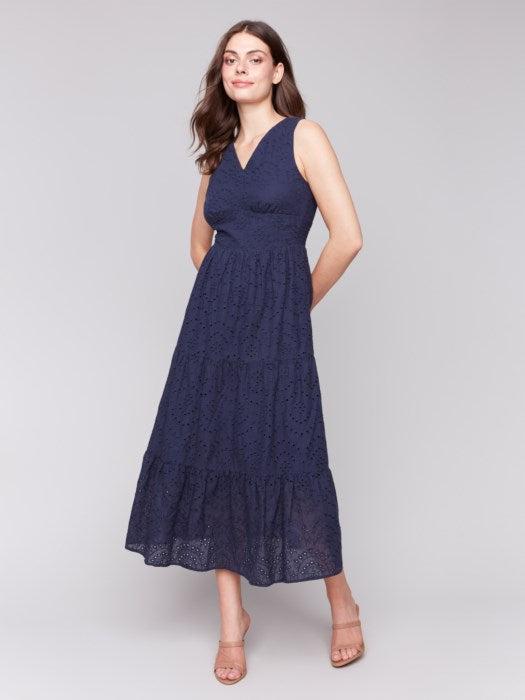 Charlie B long eyelet dress C3208-232C Product Image