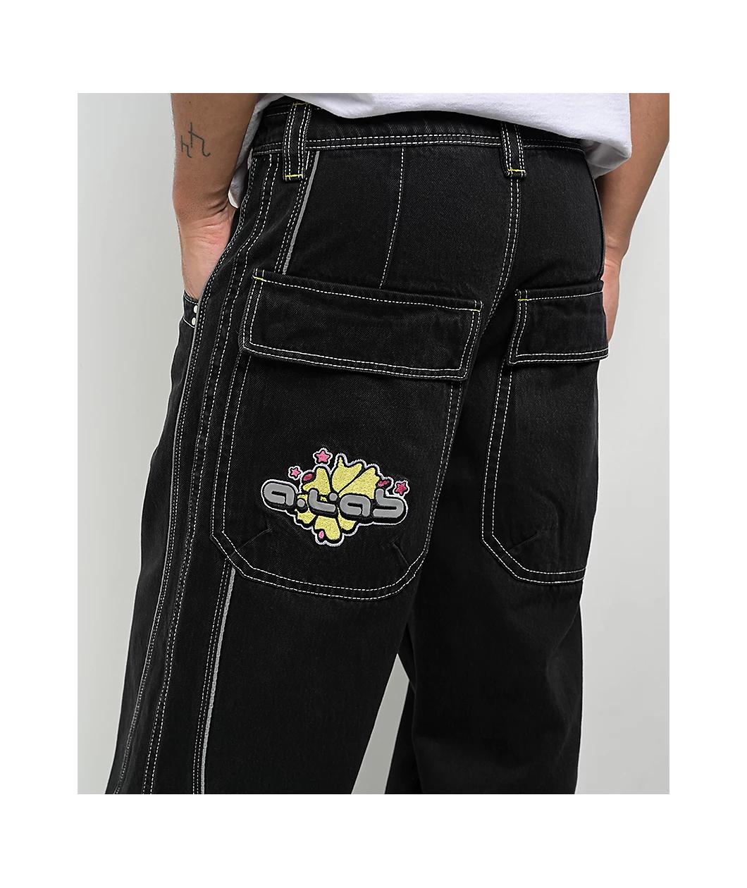 A.LAB Mega Piped Black Jeans Product Image
